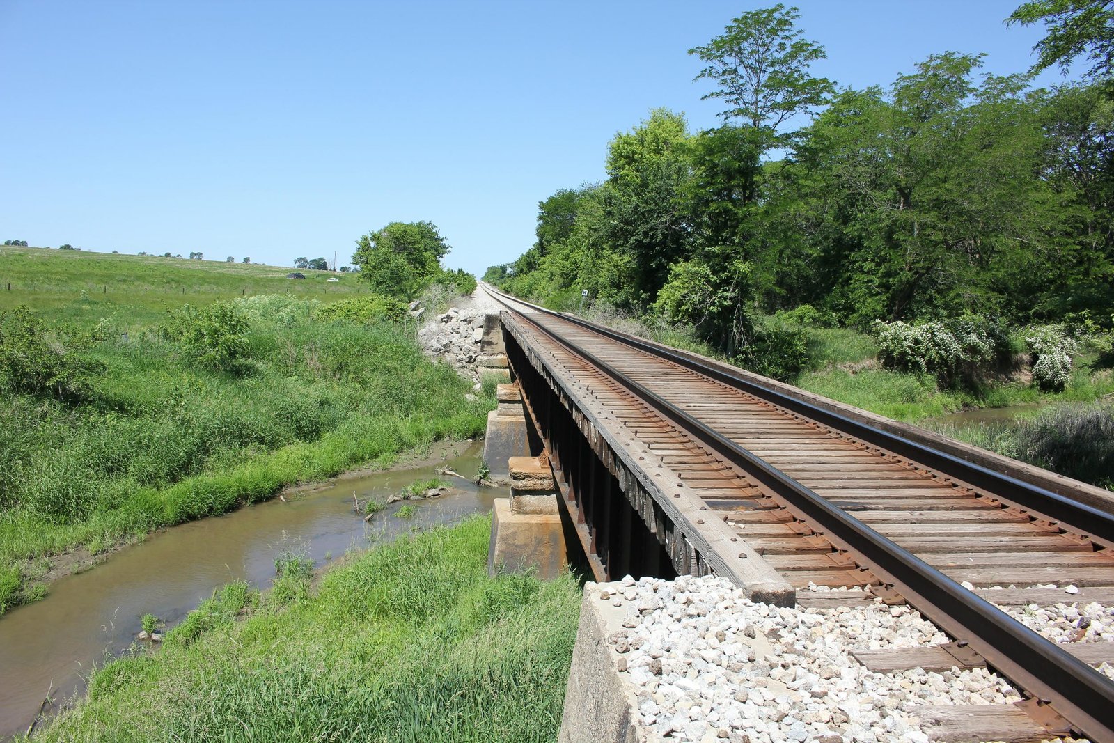 Looking west